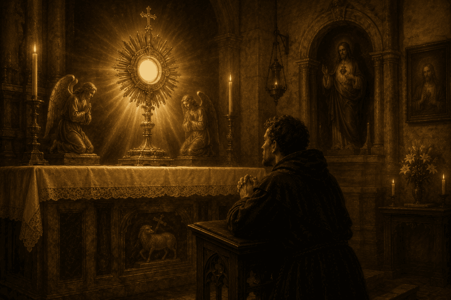 Quinta-Feira (Décima Terceira Semana depois de Pentecostes) – Jesus no Santíssimo Sacramento não deseja senão dispensar graças